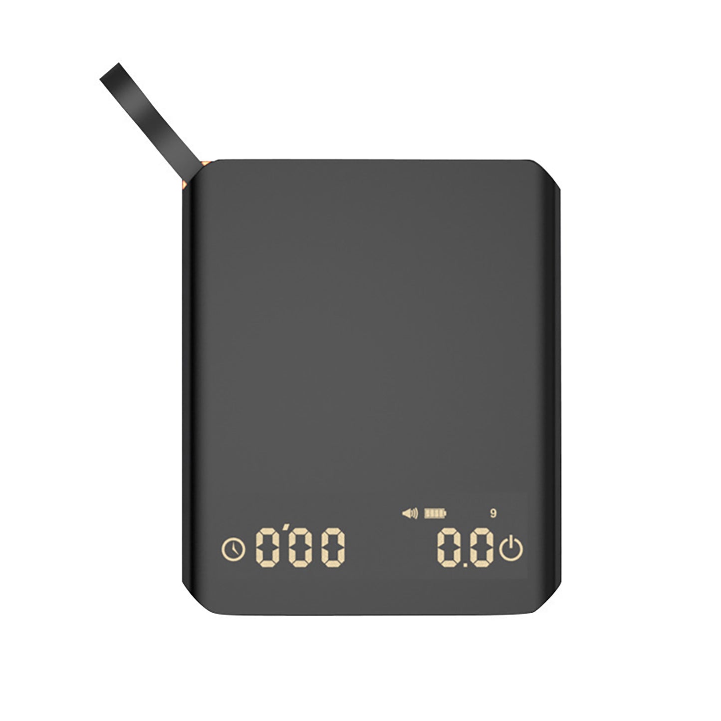 Kitchen Coffee Electronic Scale With Timer 2kg/0.1g High Precision LCD Display USB Charging Espresso Scale For Weighing Food (10x9cm) black