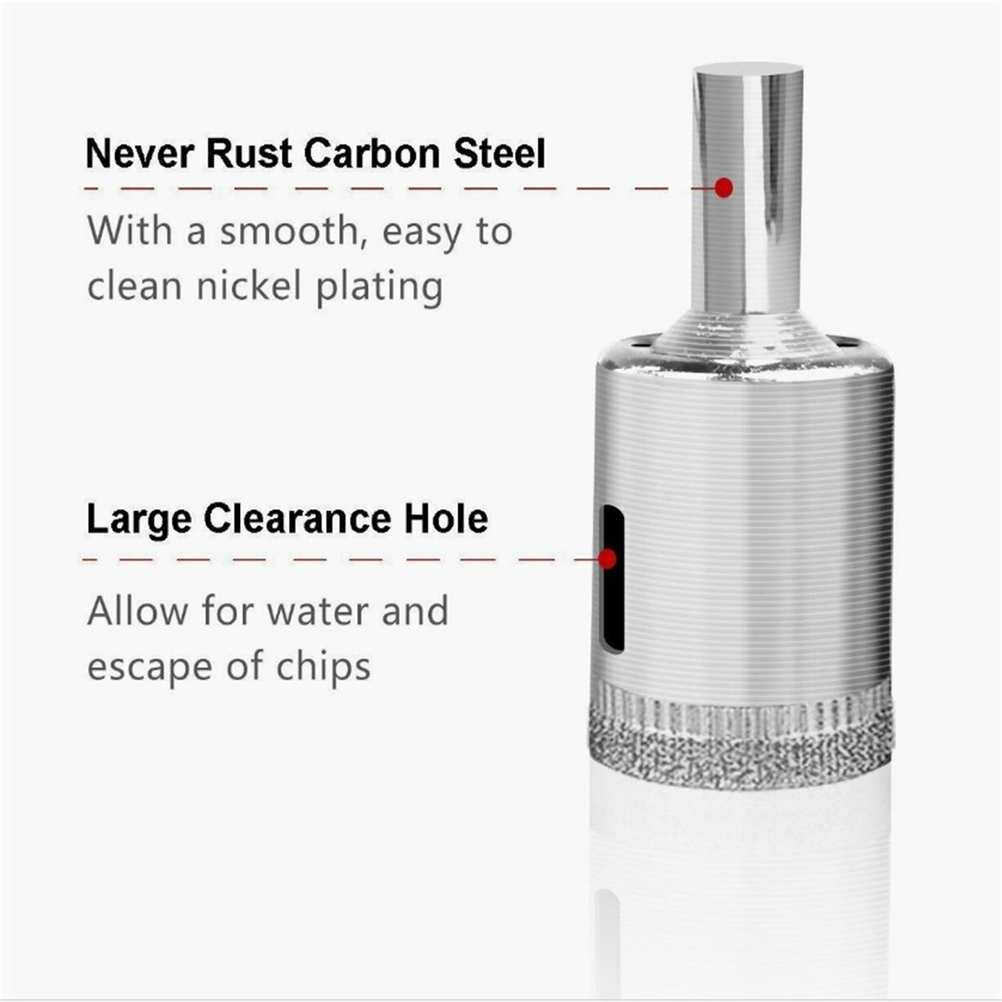 Tile Hole Saw Set 4mm-50mm Corrosion Resistant High Precision Wear-resistant Carbon Steel Diamond Drill Bit 6-50mm