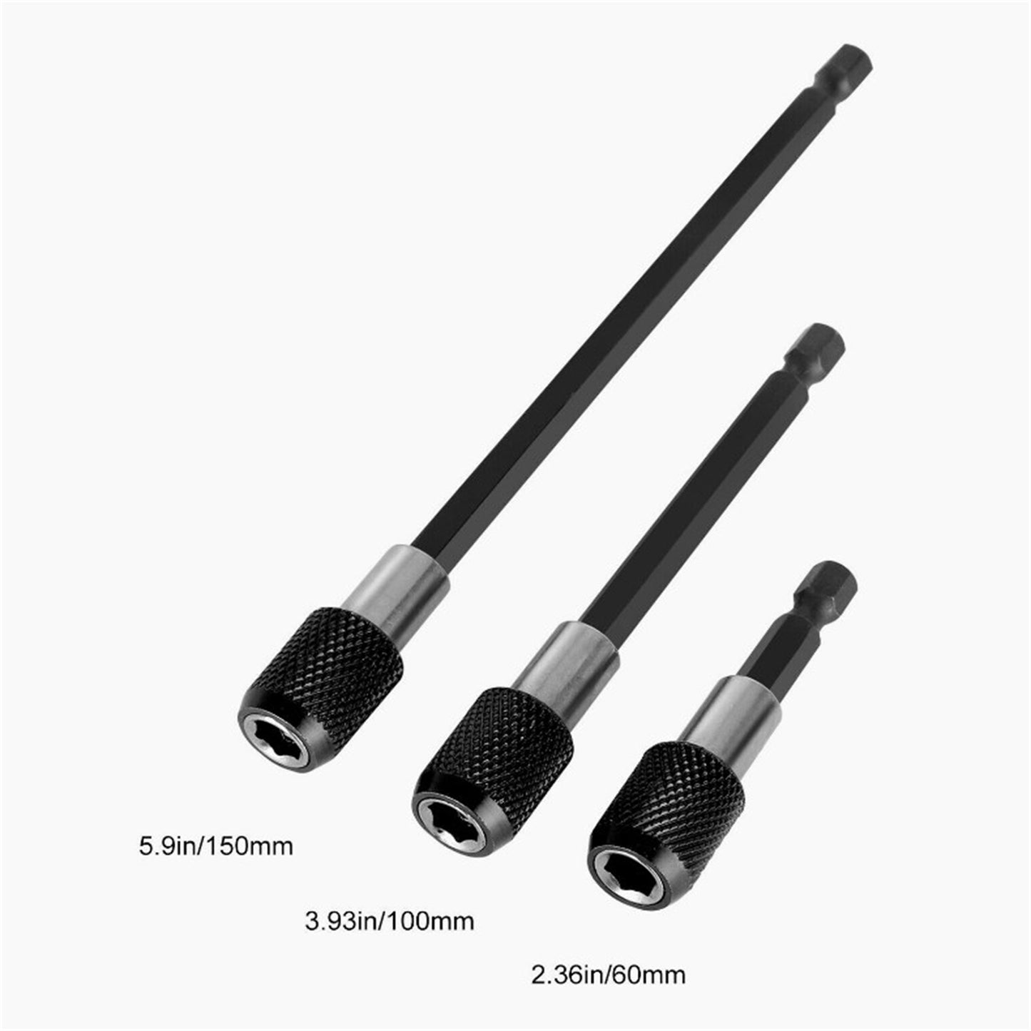 8pcs Flexible Drill Bit Extension Set With 1/4In Hex Shank For Hex Nut Drivers Impact Hole Saws Shovel Drills 8pcs