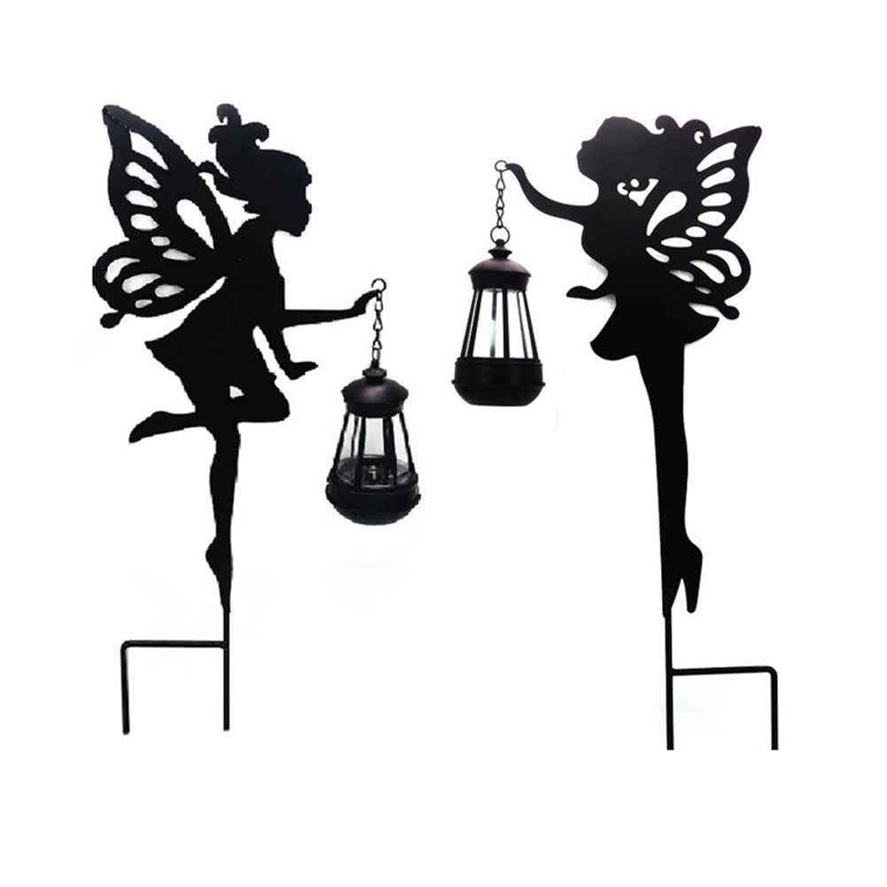 Solar Outdoors Lights Party Lamps Gardens Floor 2 Ground Insert 2 Lamps Iron Flower Fairy Lawns Light For Outside Garden Two pack