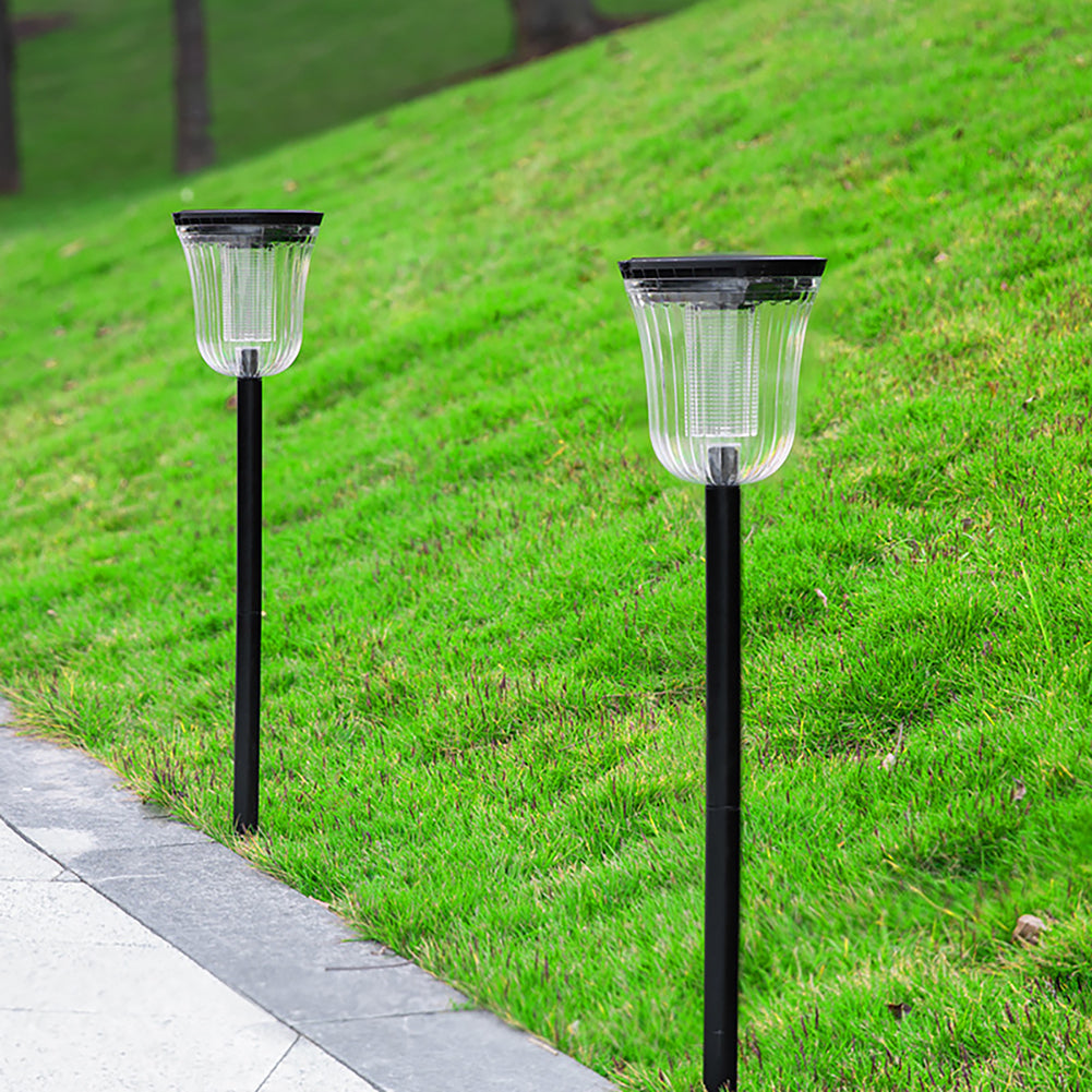 Outdoor LED Solar Light Ip65 Waterproof 2 Lighting Modes 200LM Ultra Bright Stake Lights For Garden Yard Lawn Backyard Porch Decor White light + warm light