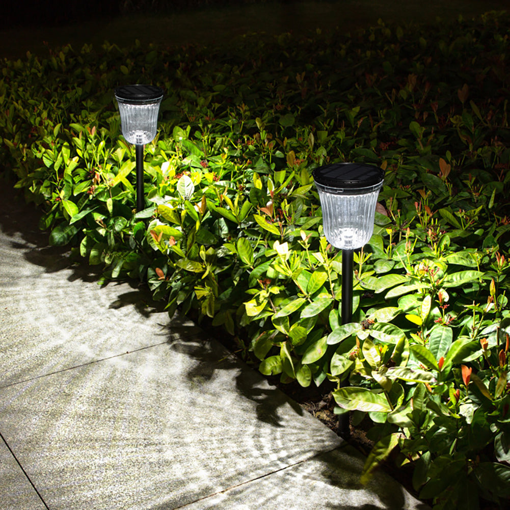 Outdoor LED Solar Light Ip65 Waterproof 2 Lighting Modes 200LM Ultra Bright Stake Lights For Garden Yard Lawn Backyard Porch Decor White light + warm light