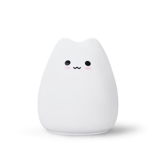 LED Colorful Night Light Energy Saving Eye-Protection Colors Changing Cartoon Cat Bedroom Bedside Lamp (90 x 89 x 102mm) Cute cat