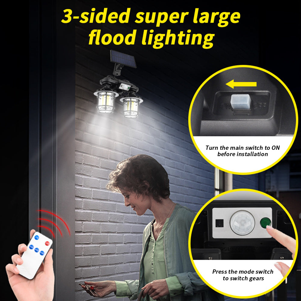 Solar Outdoor Lights 192COB Solar Powered Lights Waterproof Landscape Security Lamps For Yard Garden Driveway Pathway One-piece round