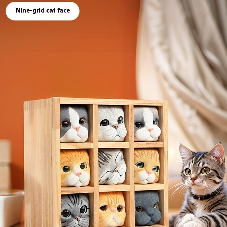 Original Solid Wood Jewelry Box Creative Cute Kitty Table Decorations