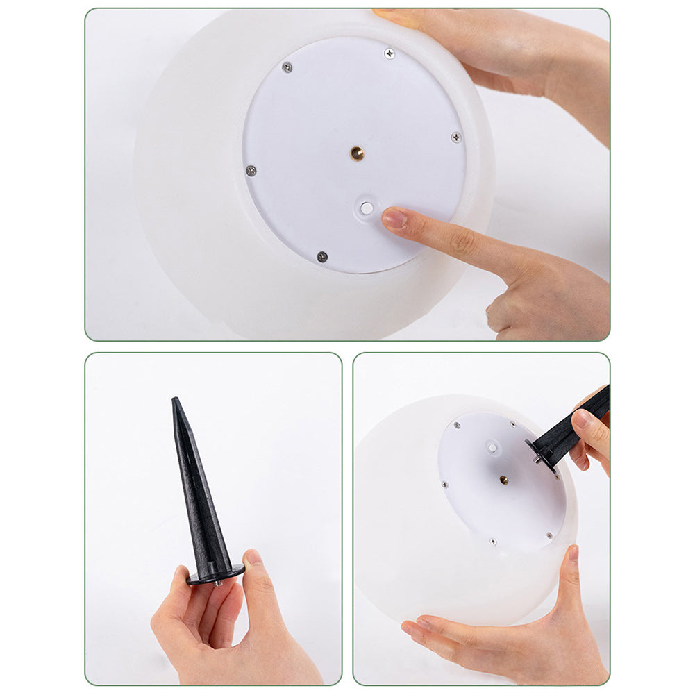Solar LED Ball Lights Color Changing Outdoor Ip65 Waterproof Garden Solar Globe Lamp 15cm
