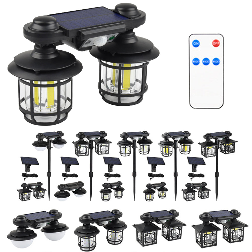 Solar Outdoor Lights 192COB Solar Powered Lights Waterproof Landscape Security Lamps For Yard Garden Driveway Pathway split square