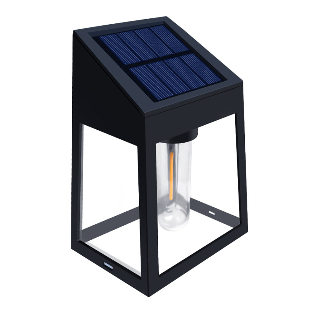 2pcs Outdoor LED Solar Wall Lamp With Solar Panel IP65 Waterproof Auto On/off Modern Minimalist Wall Light Fixtures Tungsten wall light