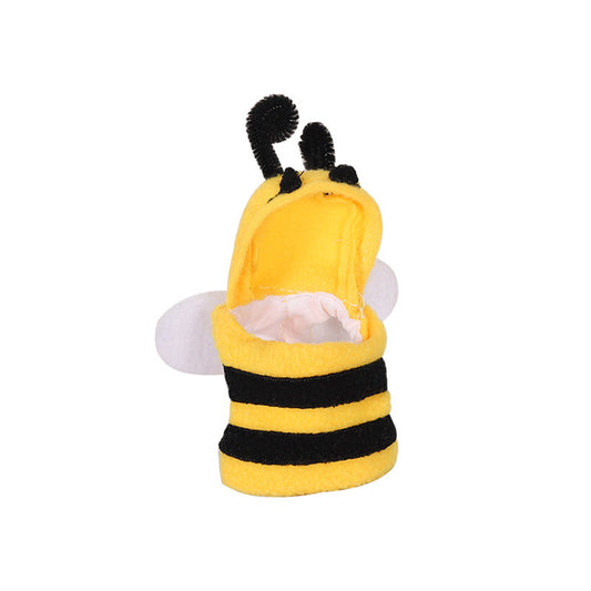 Pet Birds Bee Shaped Hoodies Cosplay Outfit Dress Up Clothes For Parrots African Greys Parakeet Cockatiel Sun Conure Finch Budgie Size L (bust 12cm)