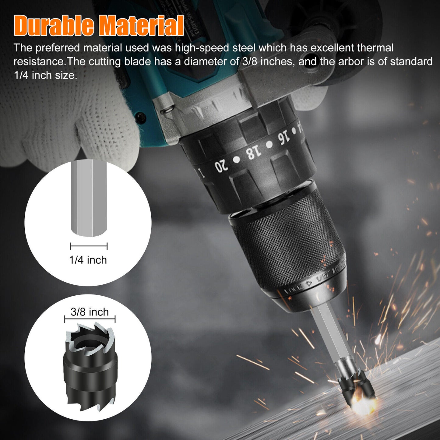 13pcs 3/8"" Spot Weld Drill Bits High Hardness Wear Resistant Metal Hole Cutter Remover Kit Power Tool Accessories 13PCS