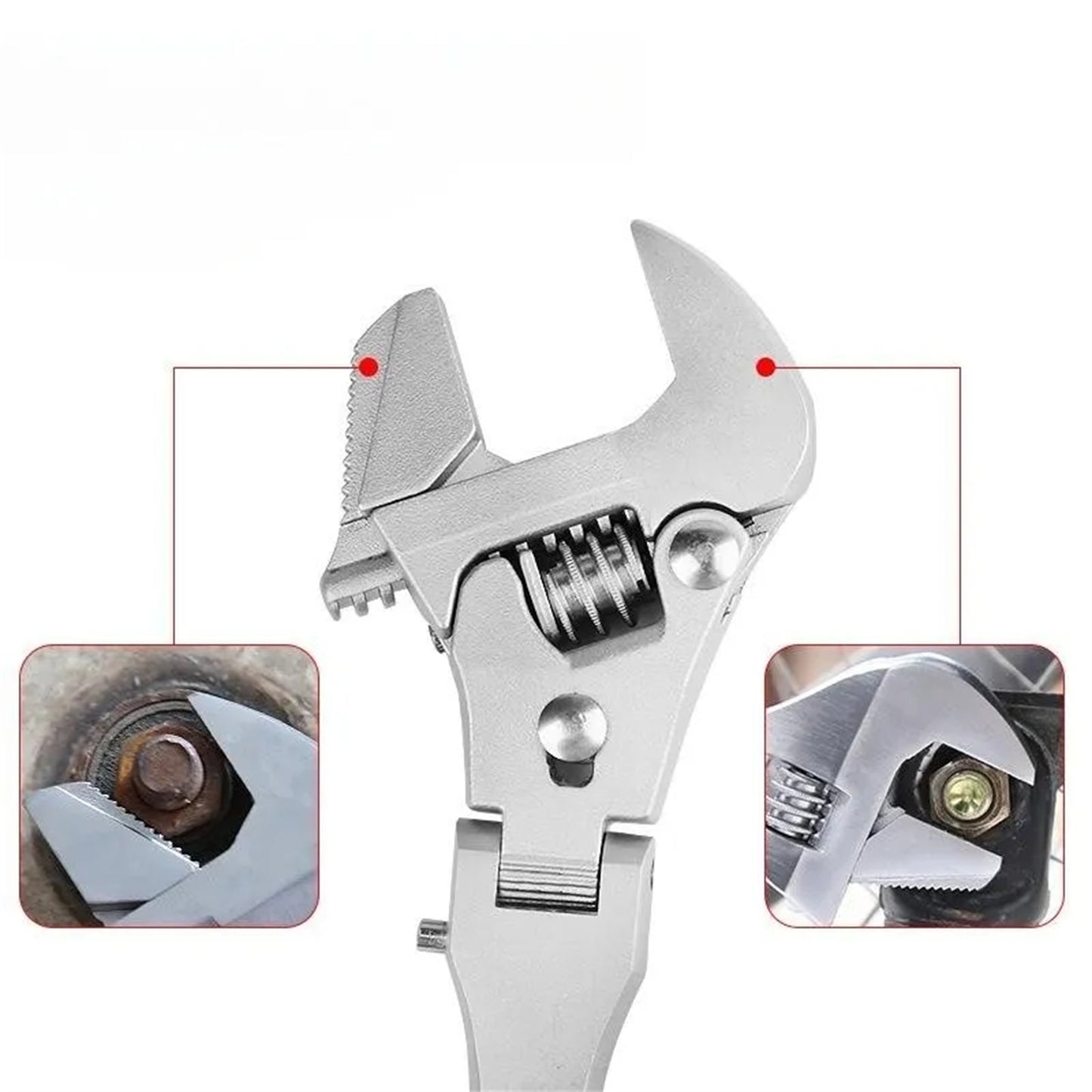 10-Inch 5-in-1 Ratcheting Wrench with Flexible Rotating Head Adjustable Torque Scalable Design Blue