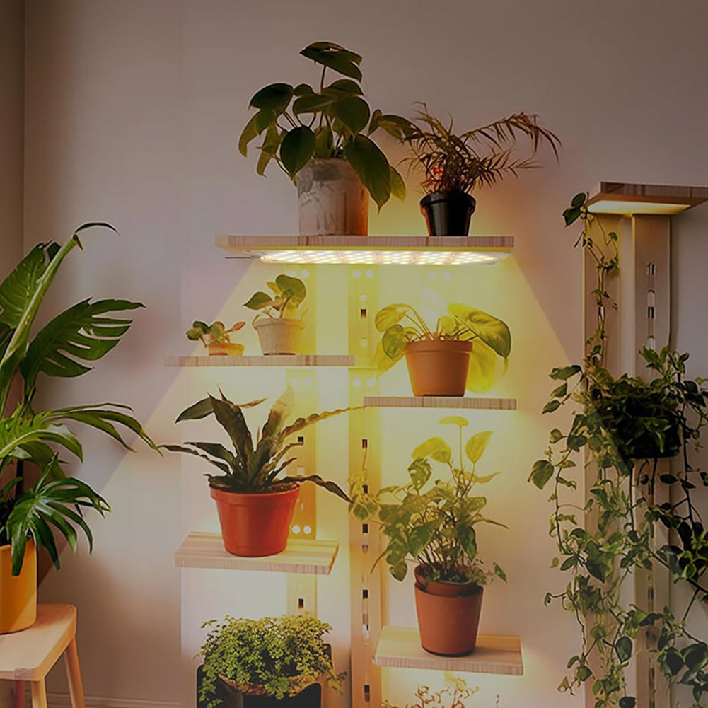 20W LED Plant Growth Lamp 5000K 9 Levels Adjustable Brightness 4h/8H/12H Time Setting Aluminum Alloy Full Spectrum Grow Light For Indoor Plants (US Plug) Two-head