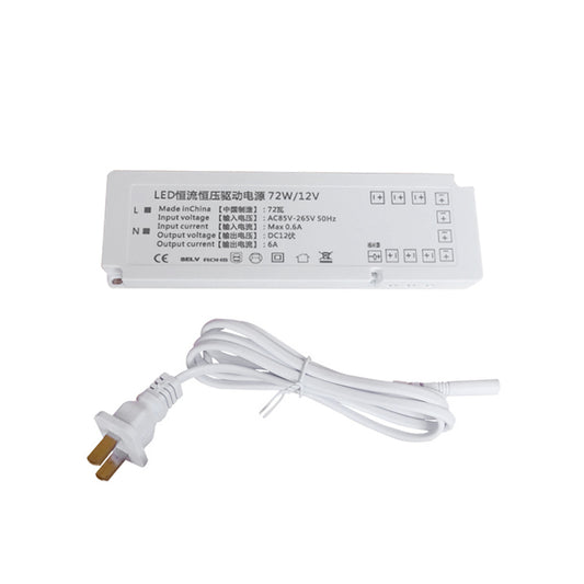 Ultra Slim LED Driver 12V 100W Waterproof IP42 LED Power Supply Transformer With Plug 1.2M Cable AC 58-265V To DC 12V Output For LED Light 24W:6 interface