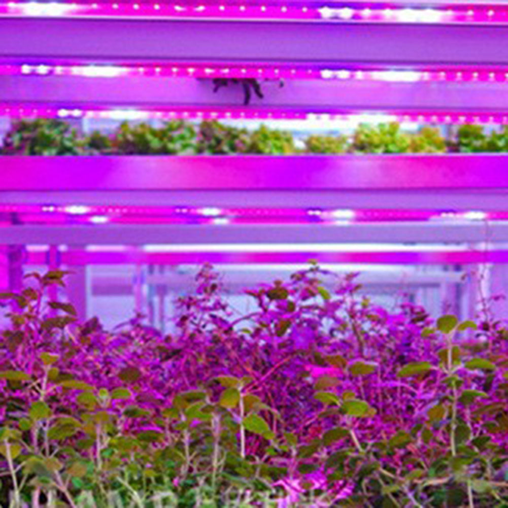 9/18w T8 LED Plant Growth Lamp Energy Saving Aluminum Alloy LED Full Spectrum Plant Light For Indoor Plants Veg Flower (US Plug) Single row 9W