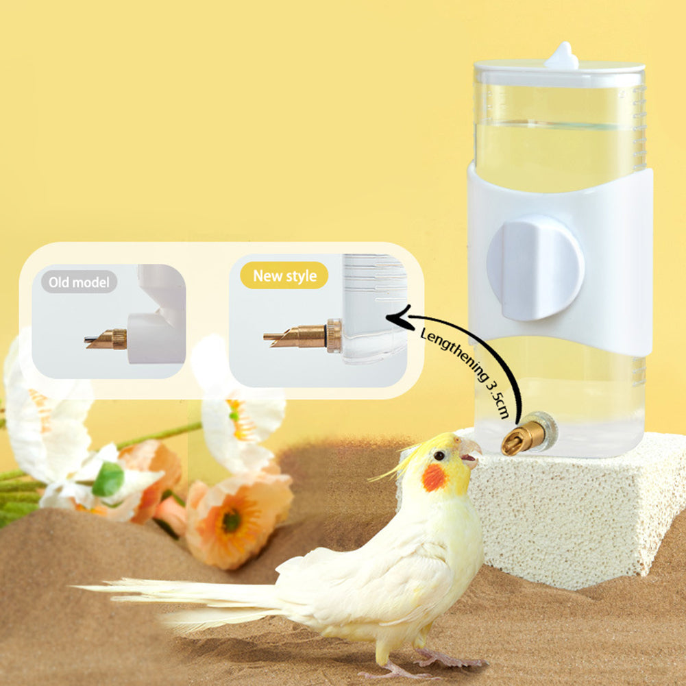 Automatic Birds Water Feeder 300ml Large Capacity Reuseable Firing Pin Water Bottle Bird Water Dispenser (8 x 10 x 16cm) Green
