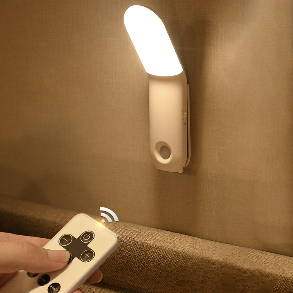 LED Intelligent Sensor Night Light Motion Sensor Light With Romote Control For Indoor Bedroom Corridor Cabinet Lighting Infrared remote control light