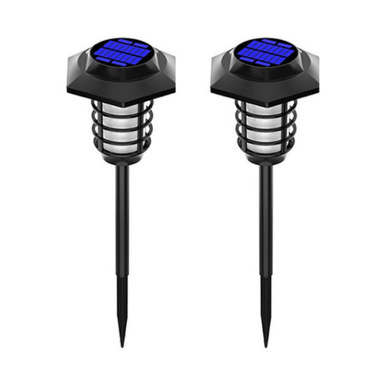 Solar Dynaming Flame Lights Outdoor Waterproof Flickering Flame Torch Light Landscape Lamp 48led 2 Pack