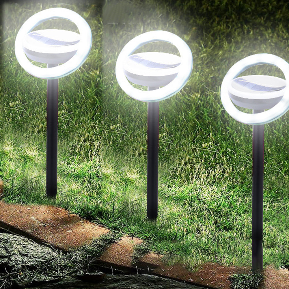 Solar Pathway Lights 12LED Solar Powered Outdoor IP65 Waterproof Landscape Lights Decoration For Garden Yard Patio white light flying saucer light