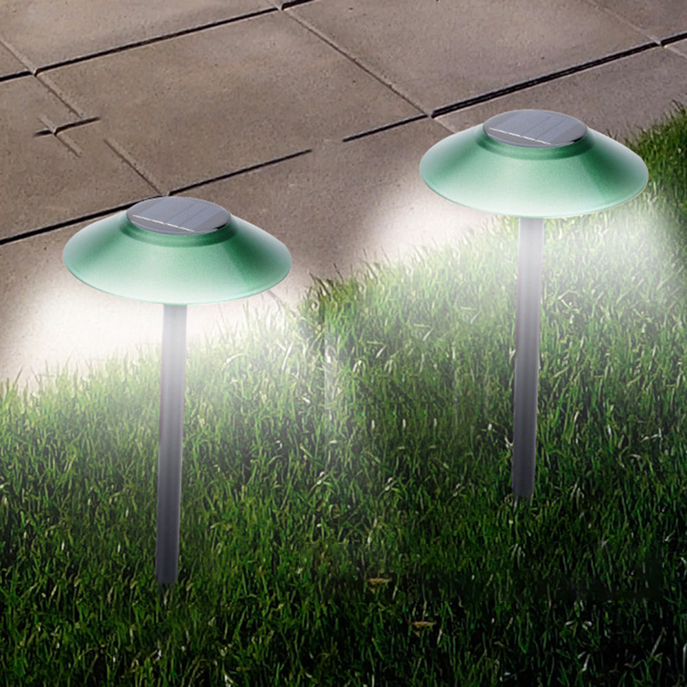 Solar Pathway Lights 12LED Solar Powered Outdoor IP65 Waterproof Landscape Lights Decoration For Garden Yard Patio white light flying saucer light