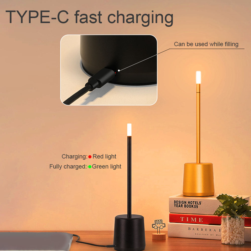 LED Desk Lamp 5-100% Adjustable Brightness Stepless Dimming Touch Sensor Bedroom Bedside Lamp For Living Room Bedroom gold