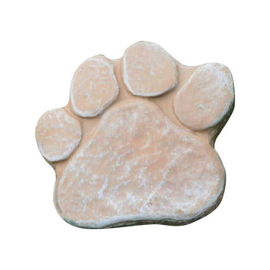 Outdoor Resin Pawprint Remembrance Tombstone With 4x3 Inch Personalized Picture Frame Pet Memorial Gifts For Lawn Backyard Courtyard yellow product without words