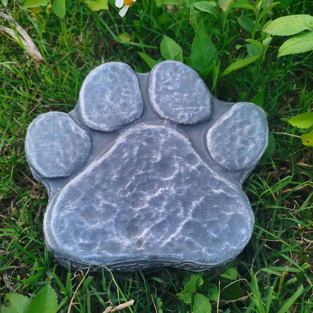 Outdoor Resin Pawprint Remembrance Tombstone With 4x3 Inch Personalized Picture Frame Pet Memorial Gifts For Lawn Backyard Courtyard green product without words