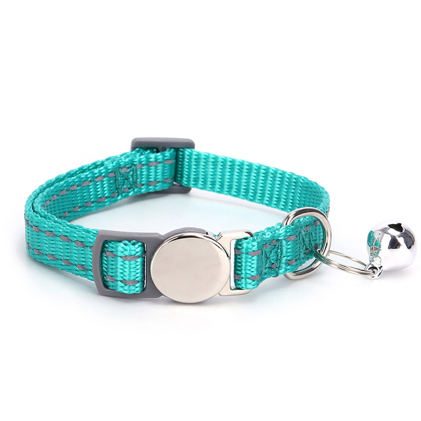 Cat Collars With Bells Adjustable Size Anti Loss Pet Neck Accessories Pet Supplies For Small Medium Large Cats green [No engraving] 1.0 x 20-30CM