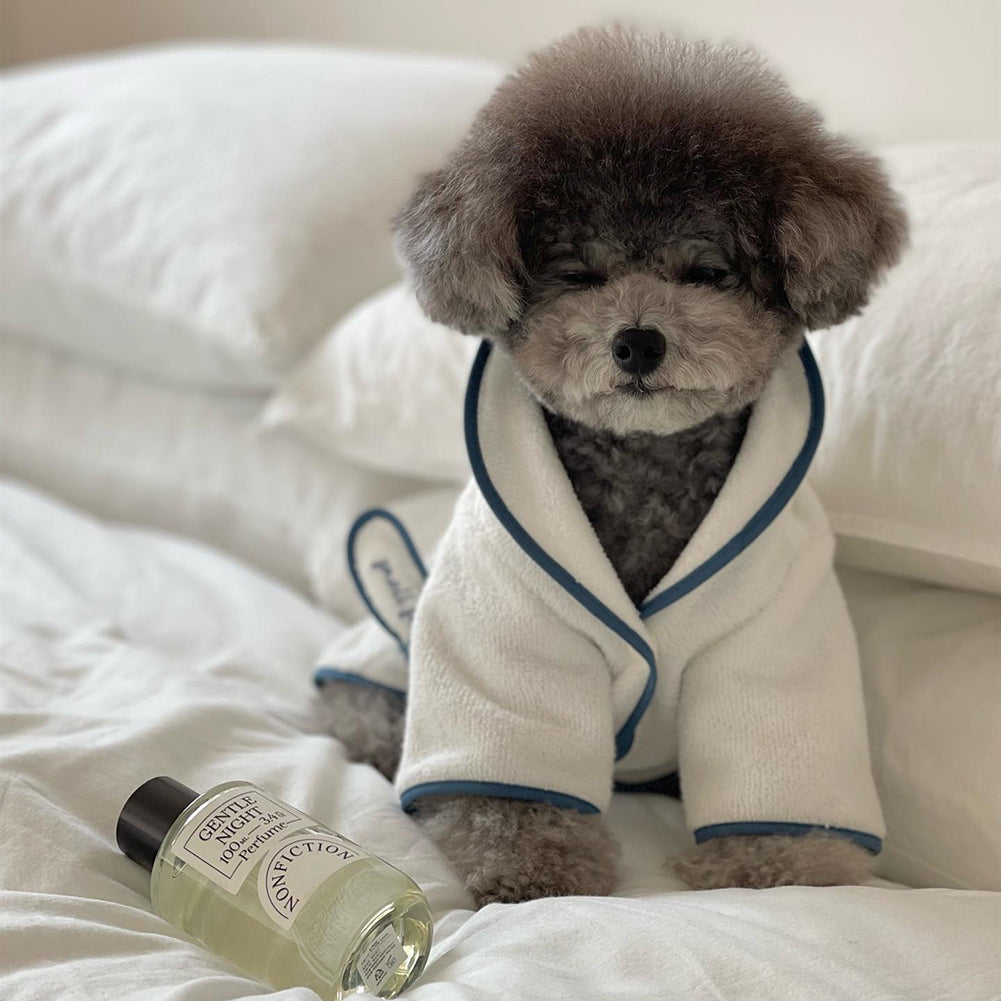 Hotel Style Pet Bath Towel Bathrobe With Eye Mask Slippers Soft Comfortable Pet Clothes Photo Props Holiday Gifts For Dogs hotel style bath towel M (chest circumference 52cm)