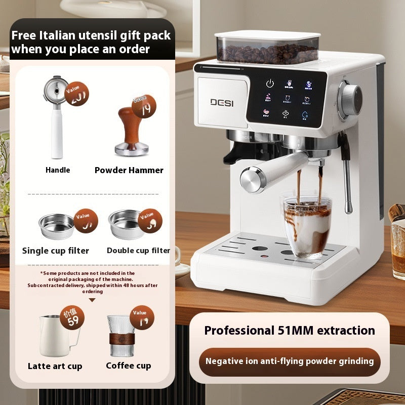 Double Extraction Coffee Machine Espresso Household Steam Milk