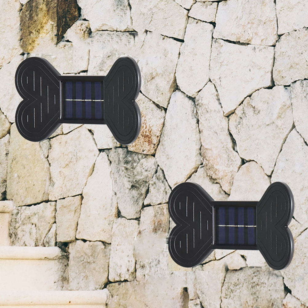 2pcs 3w Outdoor Solar Wall Lamp With Solar Panels IP65 Waterproof Night Light Wall Light Fixtures For Garden Balcony Yard Street Decor warm light