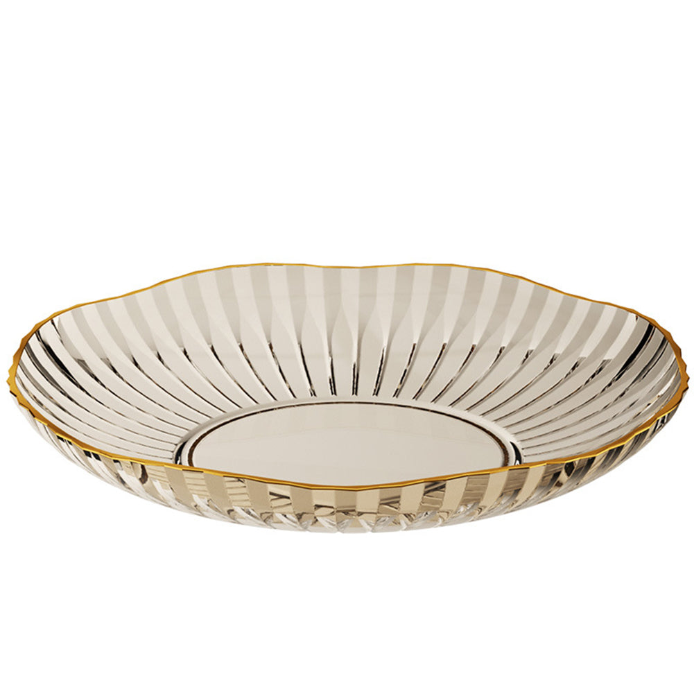 8pcs Serving Plate Bowls Gold Rim Transparent Tray For Weddings Upscale Parties Dessert Table Cupcakes Transparent mixed color