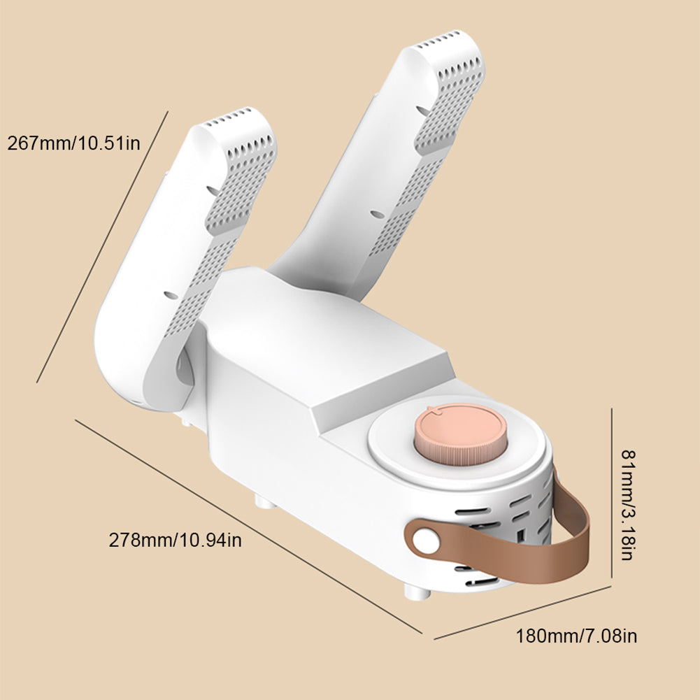 Boot Dryer Shoe Dryer 120 Minute Timer 90° Folding Design 360° Quick Drying Glove Warmer For Shoes Gloves Hats Socks Ski Boots US Plug