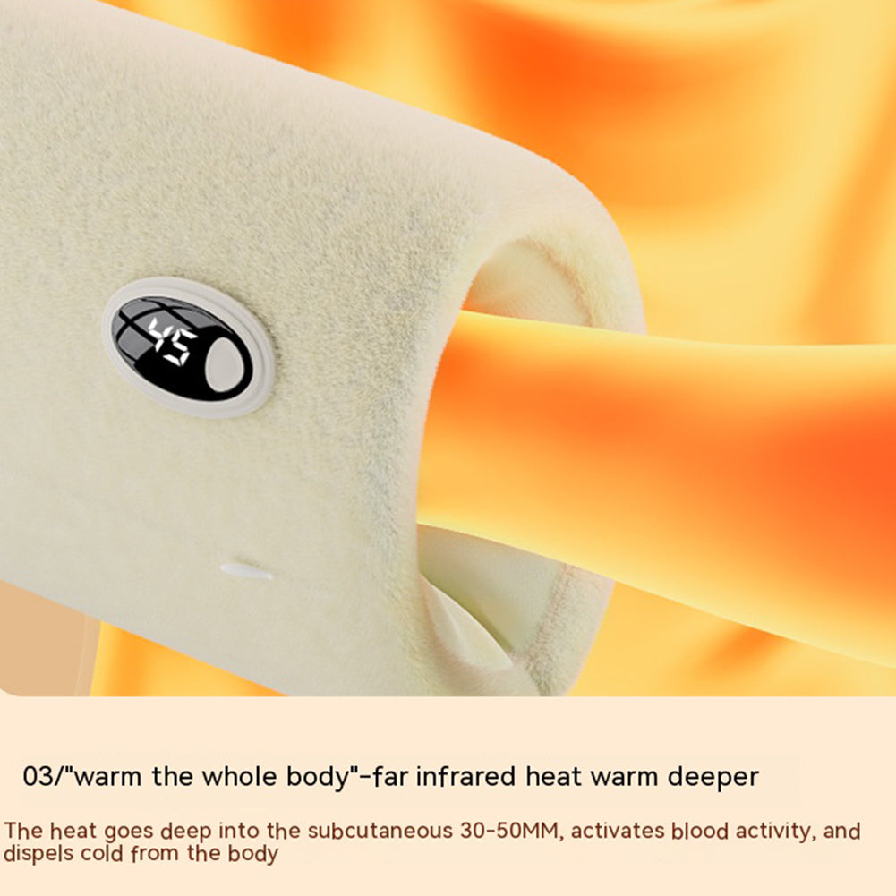 8W Hand Warmer 3 Level Temperature Setting USB Charging Super Soft Electric Heating Blanket Beige