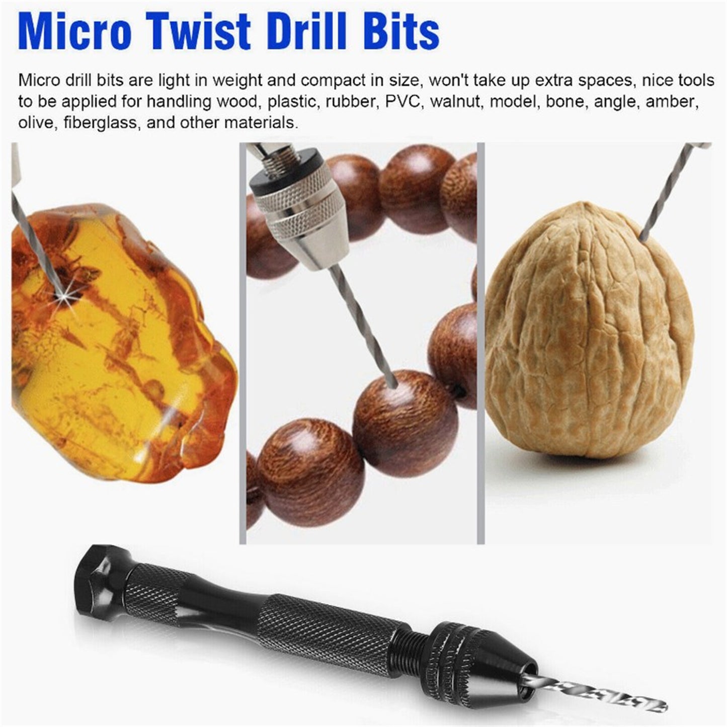 26 Pcs 0.5-3.0 Mm Drill Bit Set With Plastic Box High Speed Steel Woodworking Tool Rotary Tools Accessories For Professionals 26pcs Drill Bit set