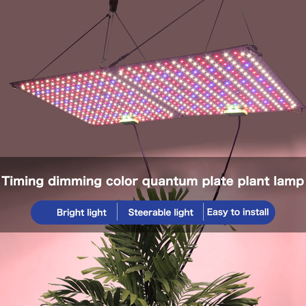60W LED Quantum Board Plant Grow Light Full Spectrum Dimming Timer Succulents Growing Lights For Indoor Plants US Plug flat plug