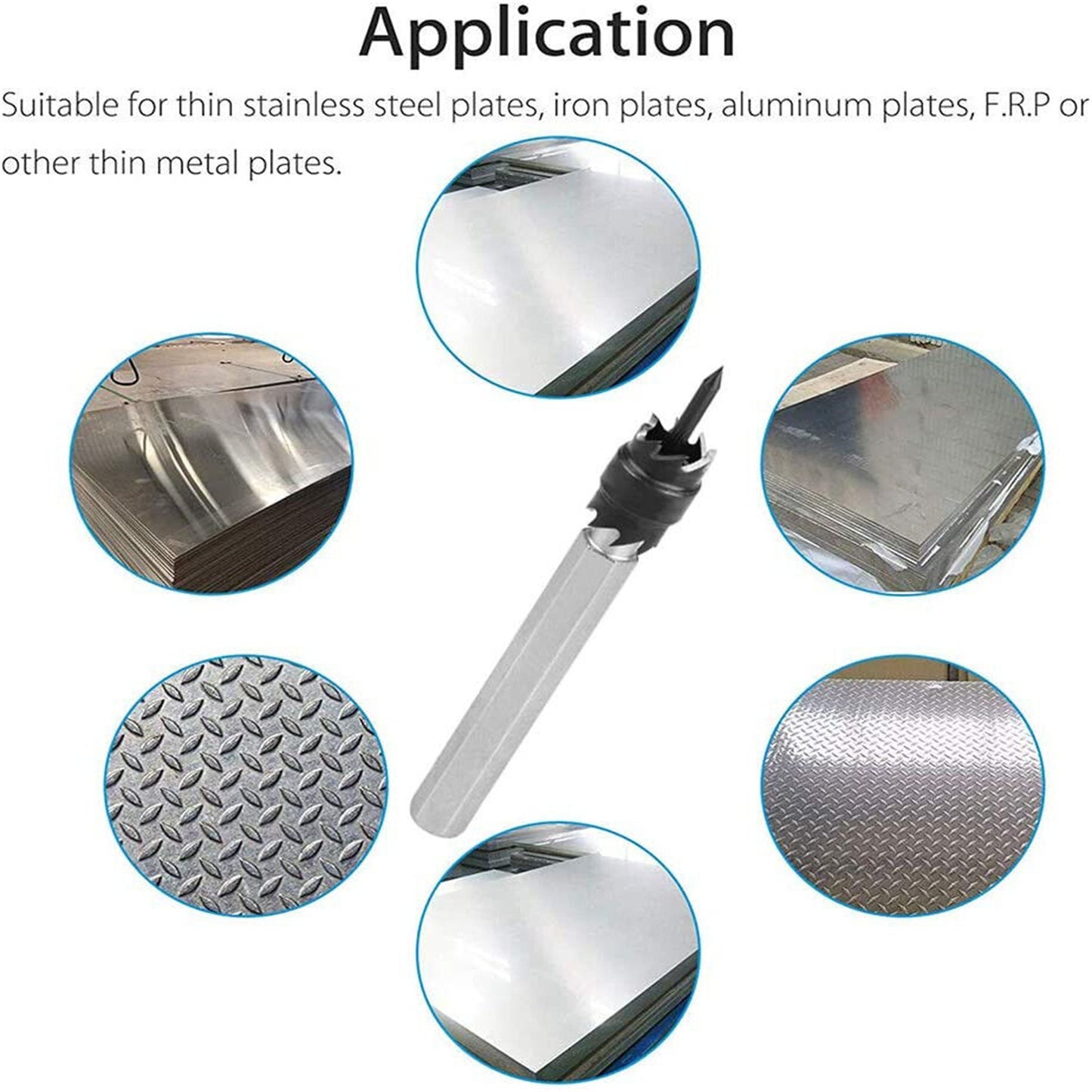 10pcs 3/8"" Spot Weld Drill Bits High Efficiency Double-sided Blades Spot Welder Cutter Set For Power Drill Spot Welding 3/8inch (10PCS)