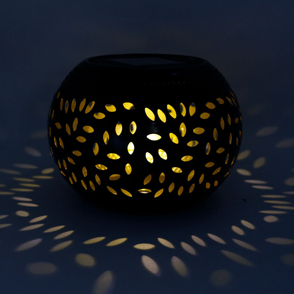 Solar Hollow Out Landscape Light Outdoor IP44 Waterproof Solar Light Decorative Lamp For Garden Backyard Lawn black