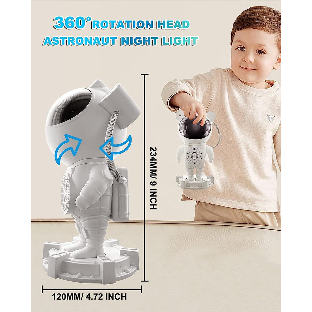 DC5V 1A 3-in-1 Astronaut Star Projector With Remote Control Bluetooth-compatible Music Speaker USB Rechargeable Night Light Projector Colorful
