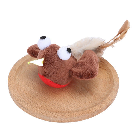 Cat Toys Simulation Hedgehog Bird Ladybird Frog Squeaky Interactive Plush Toys Pet Supplies For Small Dogs Puppy Kitten Bird