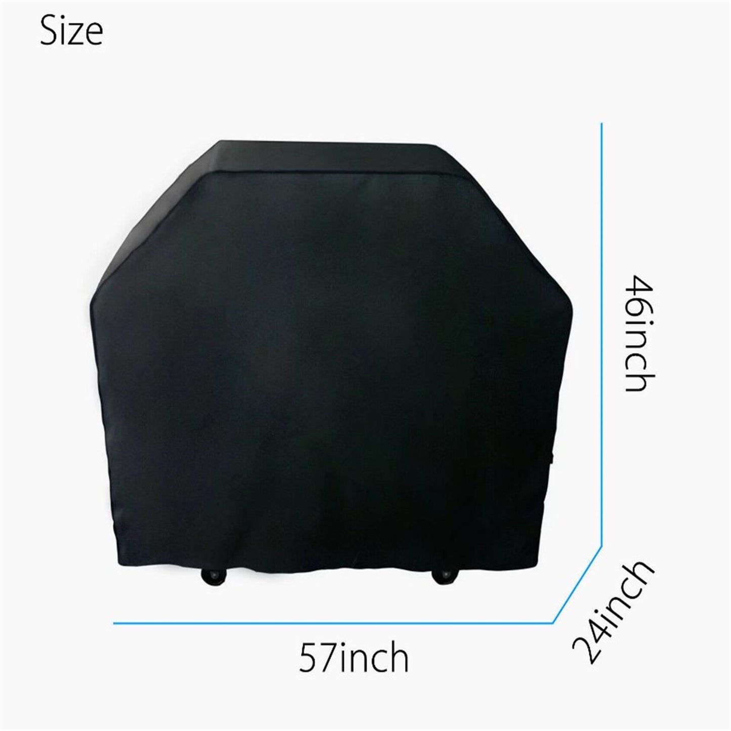 58 Inch Grill Cover Waterproof Windproof Barbecue Gas Grill Cover Portable Folding Anti-UV Fade Resistant BBQ Grill Cover 145 x 61 x 117cm