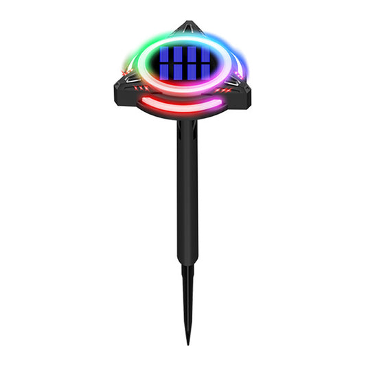 4W LED Solar Garden Light Built-in Solar Panel Weatherproof Color Changing Outdoor Courtyard Lamp For Fence Pathway Trees Garden Yard Flying saucer model