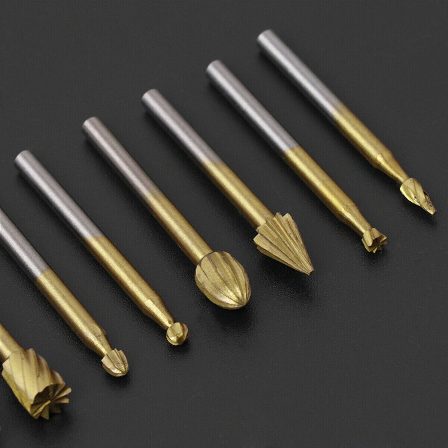 20pcs Solid Carbide Burr Set HSS 1/8"" Shank Rotary Files Burrs Grinder Drill Bit Set For Woodworking Engraving Drilling Carving 20pcs