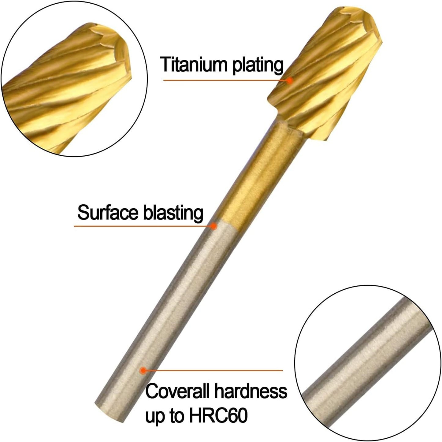 20pcs Solid Carbide Burr Set HSS 1/8"" Shank Rotary Files Burrs Grinder Drill Bit Set For Woodworking Engraving Drilling Carving 20pcs
