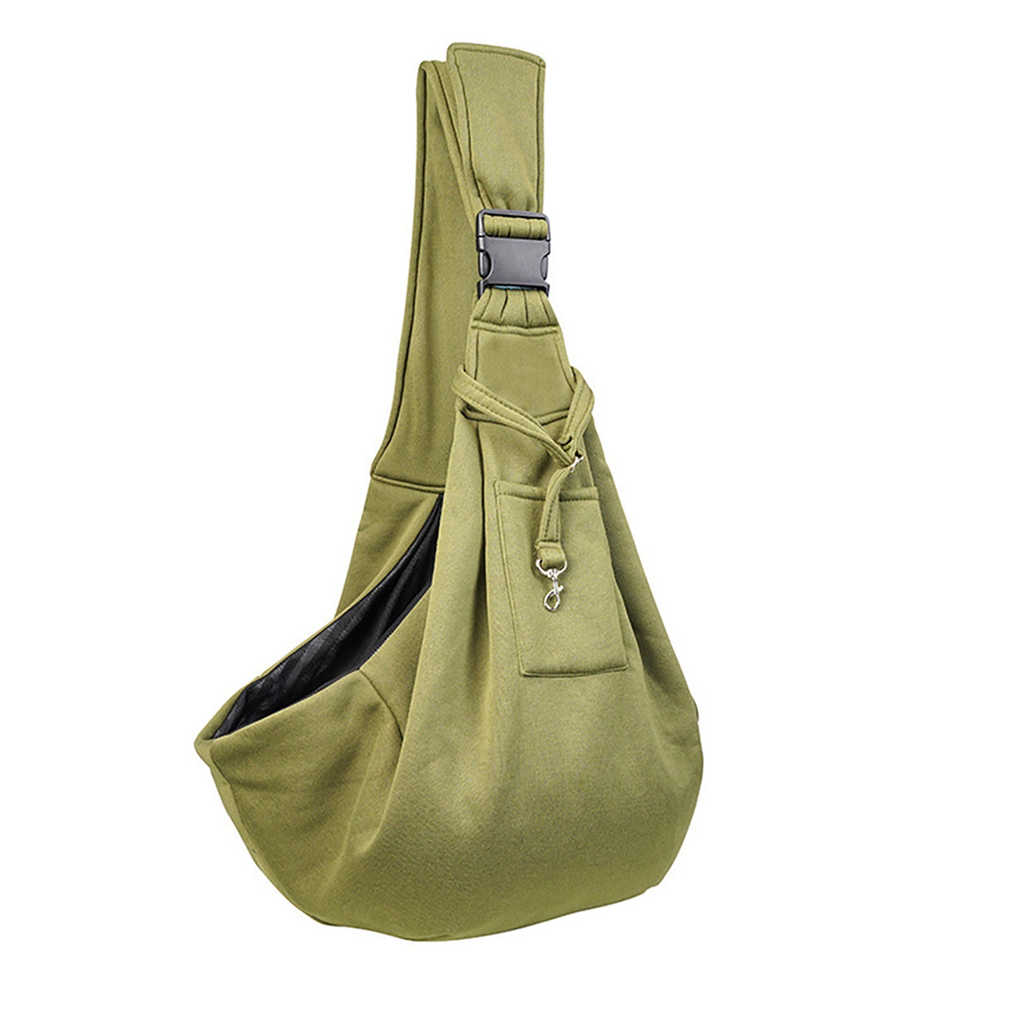 Pet Sling Carrier With Adjustable Shoulder Strap Soft Breathable Shoulder Messenger Bag Pet Supplies For Dogs Cats ArmyGreen