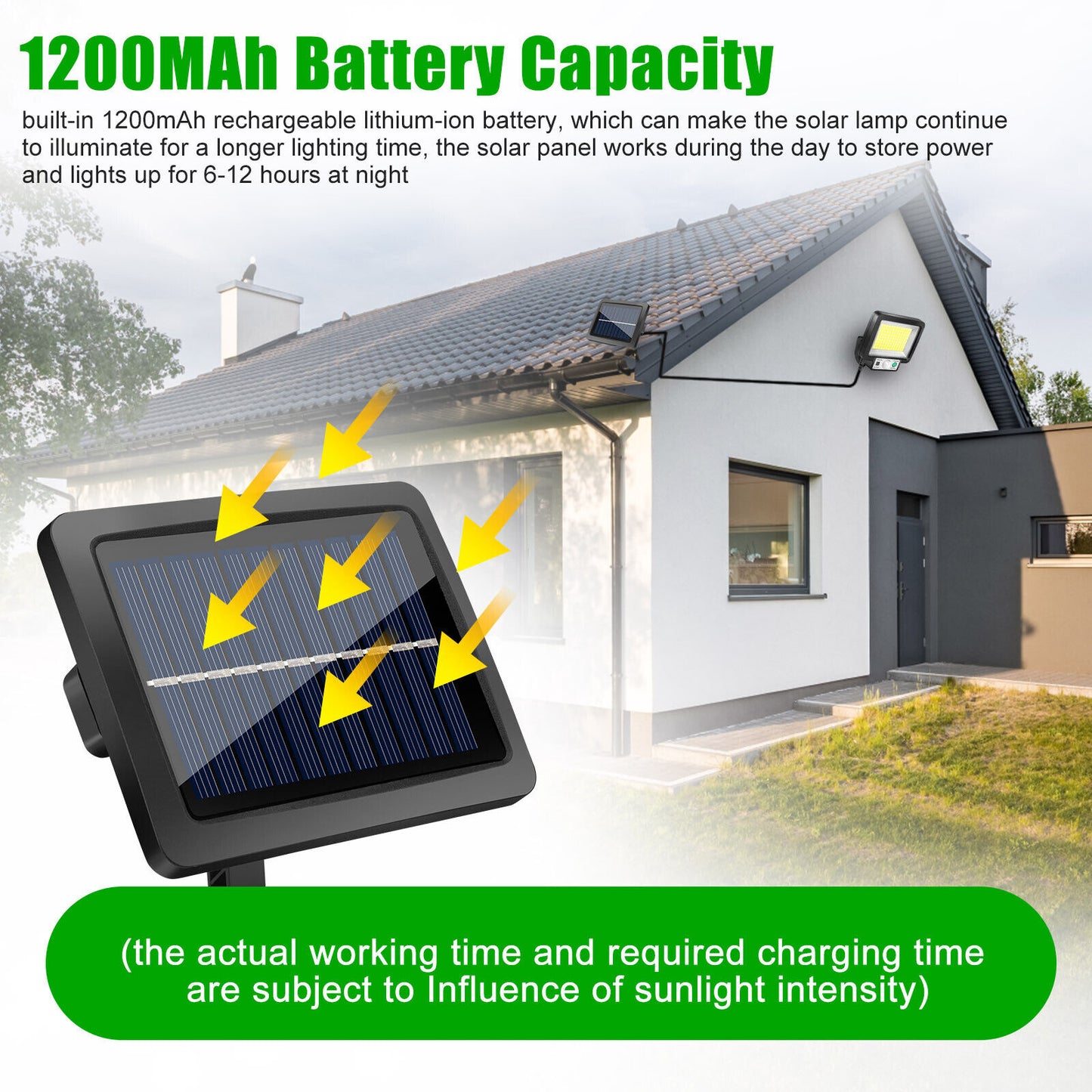 Solar Wall Lights 117COB Outdoor Solar Powered IP65 Waterproof 3 Modes Wall Lamp For Garden Porch Patio Yard JX-F117