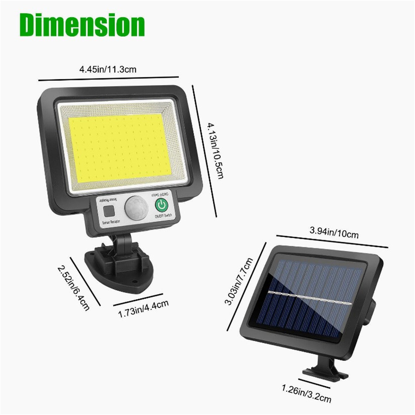 Solar Wall Lights 117COB Outdoor Solar Powered IP65 Waterproof 3 Modes Wall Lamp For Garden Porch Patio Yard JX-F117