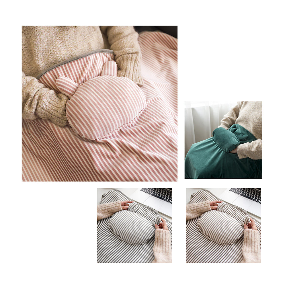 Electric Heating Blanket With Cartoon Hand Warmer 5V Safe Voltage Washable Fast Heating USB Heated Blanket (72CM x 115CM) green