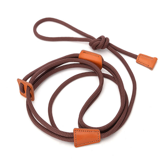 Double Headed Mini Pig Harness Leash Adjustable Heavy Duty Pet Supplies For Daily Walking Training Jogging Red-brown