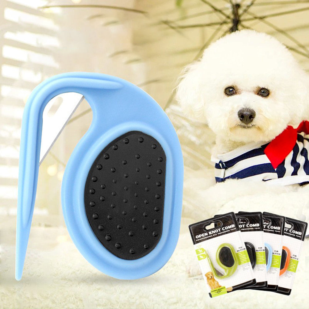 Pet Dog Open Knot Comb With Anti Slip Handle Deep Cleaning Improves Circulation Shedding Grooming Trimmer Comb For Dogs Cats orange