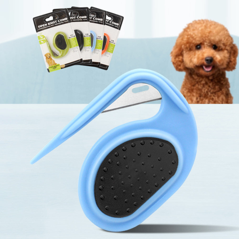 Pet Dog Open Knot Comb With Anti Slip Handle Deep Cleaning Improves Circulation Shedding Grooming Trimmer Comb For Dogs Cats orange